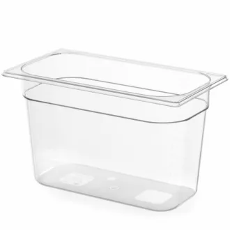   HENDI 861509 GN 1/3-200 polikarbonát ételtároló doboz, átlátszó "HENDI", 7,8 literes