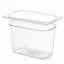HENDI 861622 GN 1/4-100 polikarbonát ételtároló doboz, átlátszó "HENDI", 2,8 literes