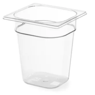   HENDI 861738 GN 1/6-65 polikarbonát ételtároló doboz, átlátszó "HENDI", 1 literes