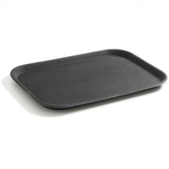   HENDI 878101 Műanyag önkiszolgáló tálca, csúszásmentes, fekete, 530x325mm (GN1/1)
