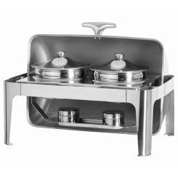   Leveses chafing rolltop tetővel, dupla leveses betéttel, 2x4,5 literes – AT61383