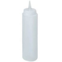   HENDI 558027 Műanyag szószos flakon, 2 dl-es - áttetsző fehér
