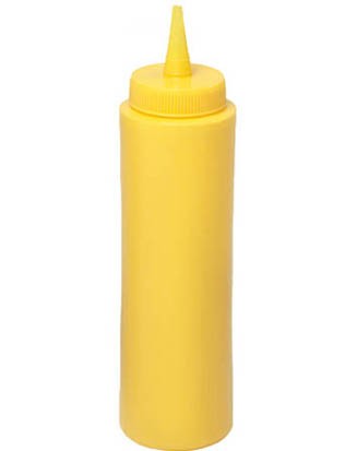 HENDI 557808 Műanyag szószos flakon, 3,5 dl-es - sárga