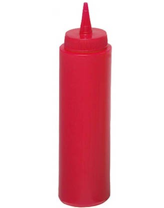 HENDI 557815 Műanyag szószos flakon, 3,5 dl-es - piros