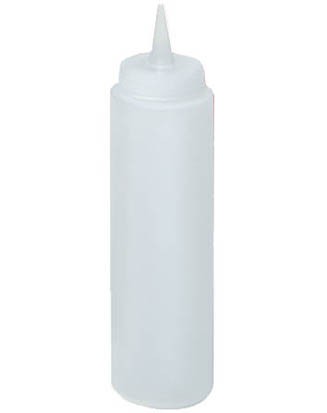 HENDI 557822 Műanyag szószos flakon, 3,5 dl-es - áttetsző fehér