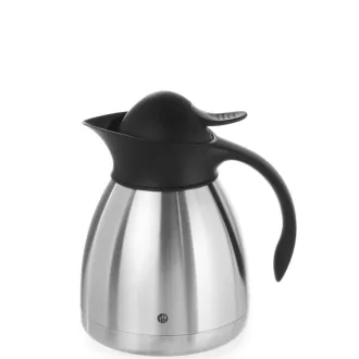   HENDI 446508 Termosz kancsó, duplafalú rozsdamentes acélból, polipropilén tetővel, 1L