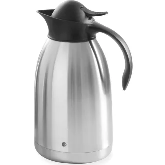   HENDI 446706 Termosz kancsó, duplafalú rozsdamentes acélból, polipropilén tetővel, 2L