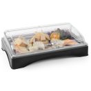 HENDI 424186 Hűthető bemutató tálca, (frissentartó büfé búra) roll-top tetővel, GN1/1 méretű
