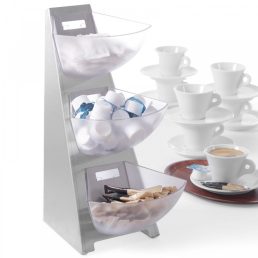   HENDI 428245 Büféállvány, 3 szintes, előrecsomagolt termékekhez