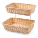 HENDI 561201 Műrattan kenyérkosár, kétszintes, szögletes, 360x280mm (GN1/2)