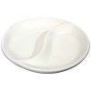 HENDI 784358 Porcelán tapas tál, osztott, O90mm "OVALO", 6db-os csomag