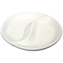   HENDI 784358 Porcelán tapas tál, osztott, O90mm "OVALO", 6db-os csomag