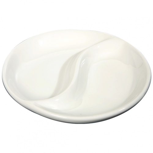 HENDI 784358 Porcelán tapas tál, osztott, O90mm "OVALO", 6db-os csomag