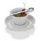 HENDI 785195 Porcelán kerek tálka kanállal + alj, 2 db-os készlet, O118x63 mm - "Tapasmax" sorozat