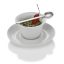 HENDI 785195 Porcelán kerek tálka kanállal + alj, 2 db-os készlet, O118x63 mm - "Tapasmax" sorozat