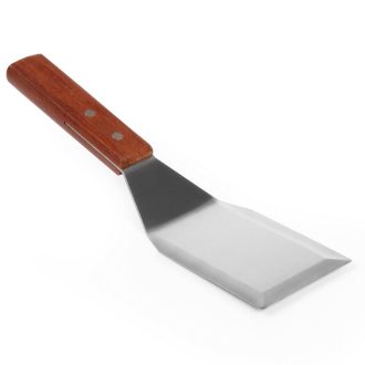   HENDI 855508 Fordítólapát spatula fa nyéllel, 120x75mm-es rm.acél lappal