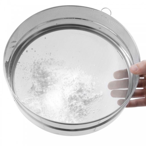 HENDI 637821 Szita porcukorhoz, rozsdamentes acél kivitel, 41cm, 0,5x0,5mm-es hálóval