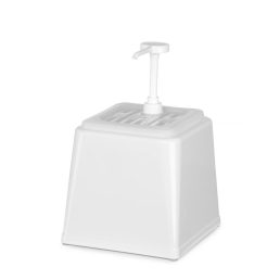 HENDI 203545 Szószadagoló pumpával, 2,5 literes, fehér