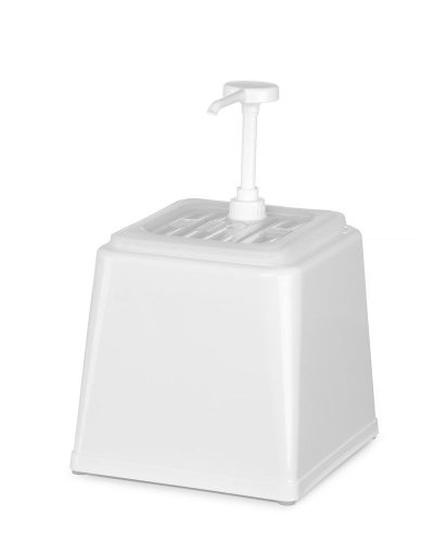 HENDI 203545 Szószadagoló pumpával, 2,5 literes, fehér