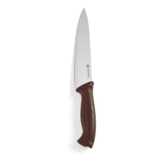   HENDI 842669 Szakácskés, 180/320mm, barna műanyag nyéllel