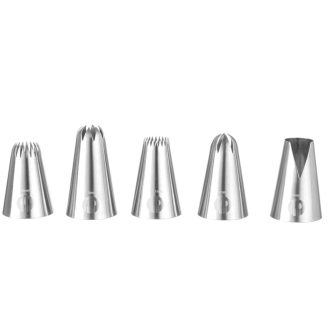   HENDI 551202 Habcső készlet virág és szirom mintákhoz, 5 darabos, rozsdamentes acél kivitel