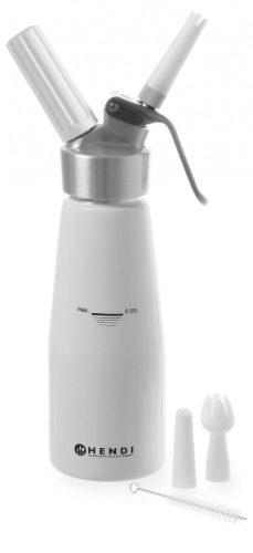 HENDI 588369 Tejszínhab készítő habszifon, alumínium, 0,5L, Kitchen Line