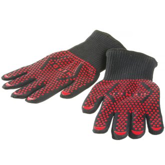   HENDI 556634 Sütőkesztyű (barbaque kesztyű), ötujjas, 1 pár, hőálló 250°C-ig, 300mm