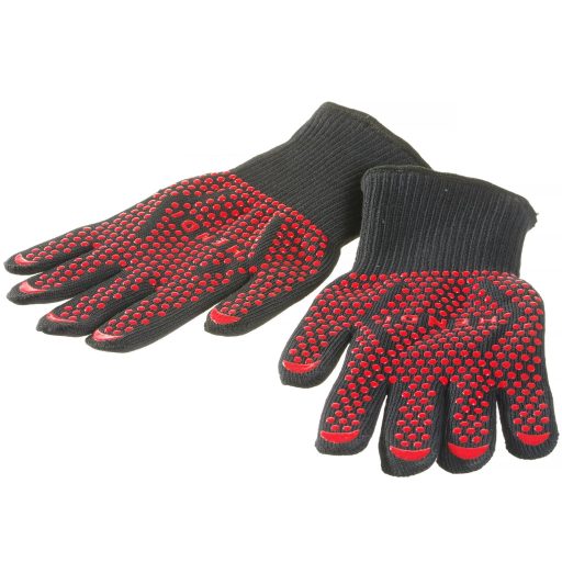 HENDI 556634 Sütőkesztyű (barbaque kesztyű), ötujjas, 1 pár, hőálló 250°C-ig, 300mm