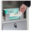 Maxima 09376060 Érintés nélküli kézfertőtlenítő adagoló, 1 literes, rozsdamentes állvánnyal, kesztyűtartóval és szemetessel