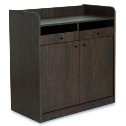   Szervírozó szekrény, alacsony, gurulós, 2 ajtóval, 2 nyitott evőeszköztartó fiókkal – METALCARRELLI 1620F