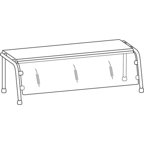 Egyszintes átadópolc üveg felső polccal, önkiszolgáló pulthoz, 750mm – COLD G305-07S