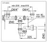 STY639-2 Csőszifon kétmedencés mosogatóhoz 6/4", 40-es elfolyással
