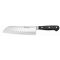 Wüsthof Classic Santoku japán szakácskés barázdált 17 cm-es pengével és fekete markolattal, díszdobozban