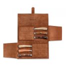 Wüsthof Ikon Steakkés Készlet, 6 részes, fa markolattal, bőr tokban