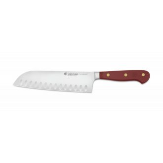   Wüsthof Classic Colour Santoku japán szakácskés barázdált 17 cm-es pengével és finom szömörce színű markolattal